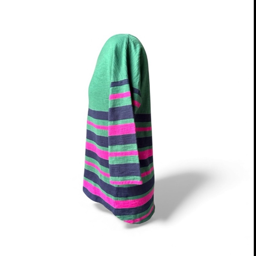 Boden Green and Pink Striped 3/4 Sleeve Top - Picture 3 of 5